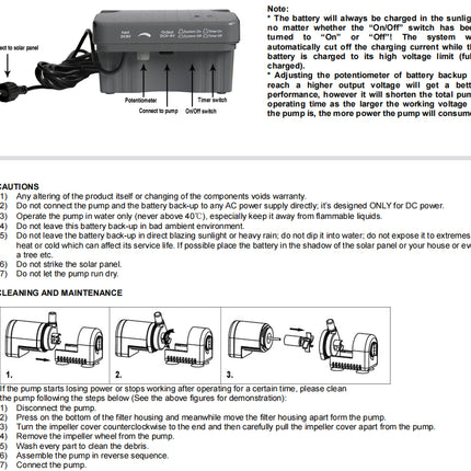 Solar Fountain Pump with Backup Battery - salelink.co.nz