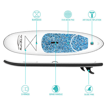 10ft' Inflatable Stand Up Paddle Board Surfboard SUP - salelink.co.nz