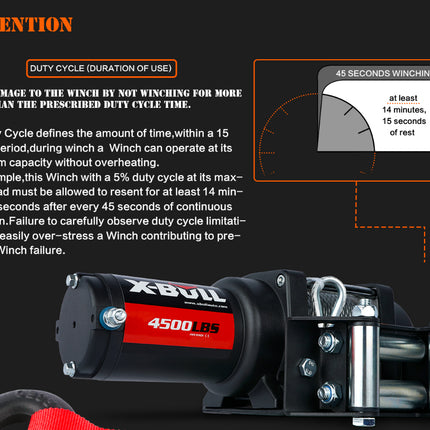 X-BULL Electric Winch 4500LBS