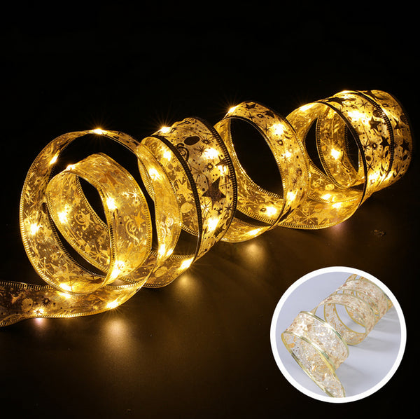 LED Gold Ribbon String Light 10M Christmas Light