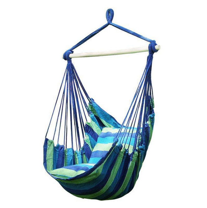 Blue Hanging Hammock Chair Swing Outdoor Camping