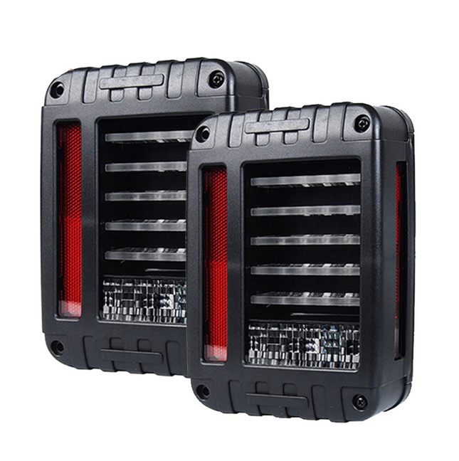Pair LED Tail Lights Brake Rear Signal Reverse OEM For Jeep Wrangler JK 07-17 - salelink.co.nz