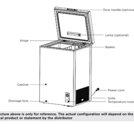 Midea MDRC207FZF01AP 142L Chest Freezer