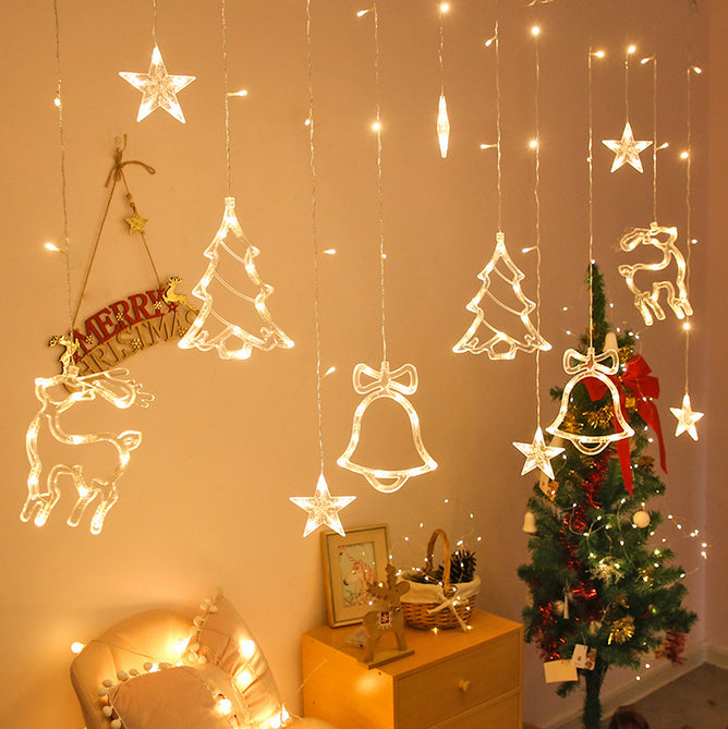 Stars Lights LED Christmas Curtain Window Lights