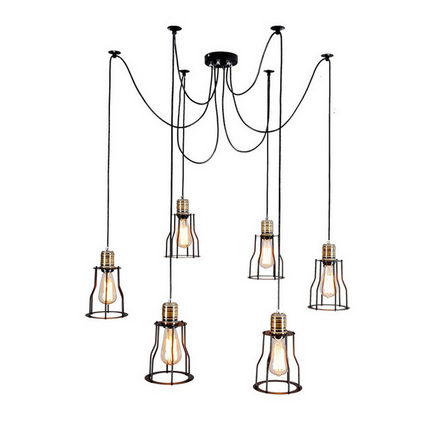 Spider Cage Ceiling Pendant Light 6 Heads