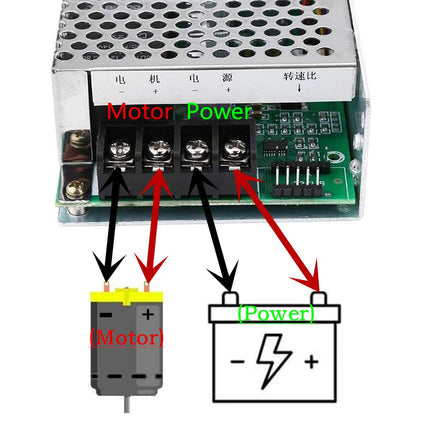 DC10V-55V 12V 24V 48V 60A PWM Motor Speed Controller CW CCW Reversible Switch - salelink.co.nz