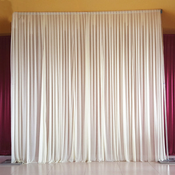 2M x 2M White Curtain Backdrop + Stand