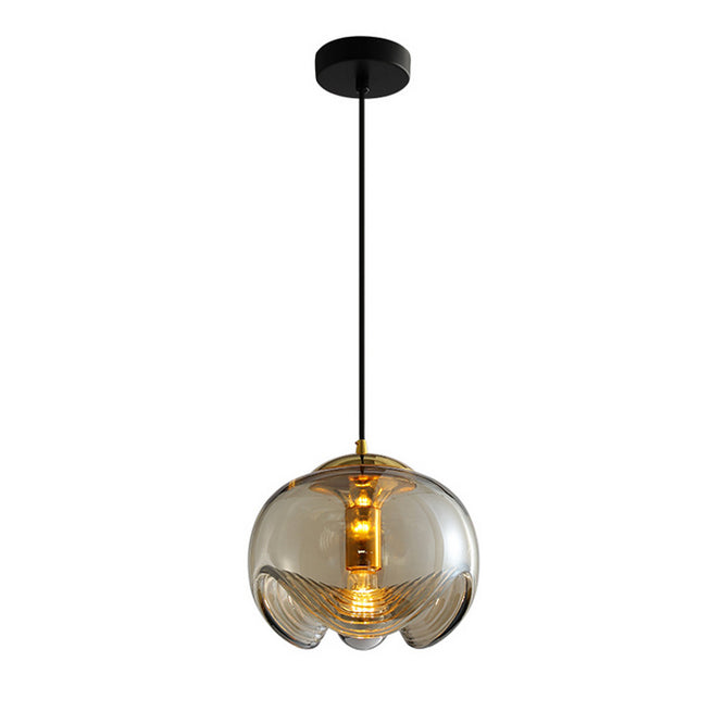 Clear Amber Glass Pendant Light Lamp Hanging