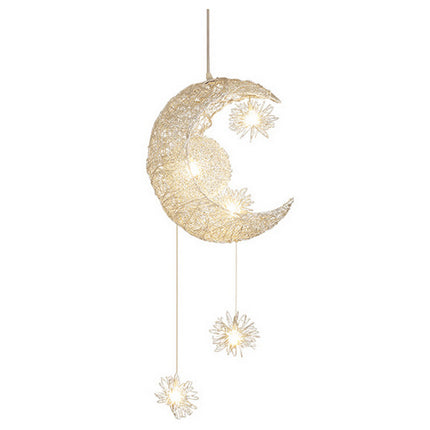 Moon Star Pendant Lamp Ceiling Light Children Kids Bedroom - salelink.co.nz