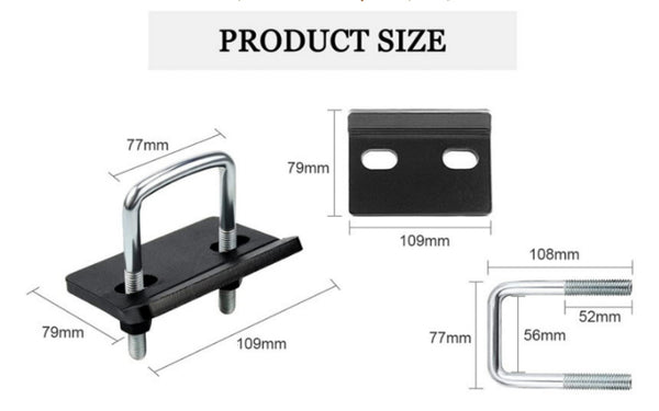 Anti Rattle Stabilizer Tightener Trailer Tow Bar Hitch Clamp Tongue Bracket Lock