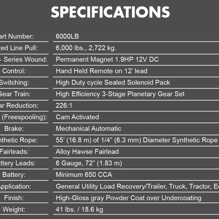 X-BULL Electric Winch 6000LBS