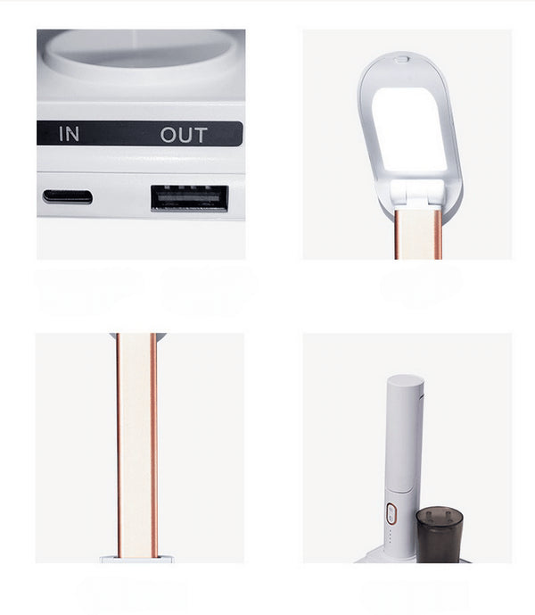 Desk Lamp with Wireless Charging and Pen Holder White