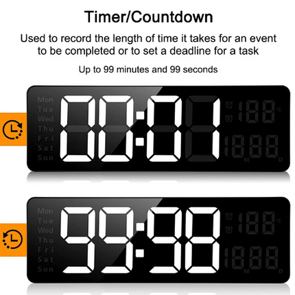 38.7cm Digital Wall Clock