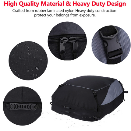 105×90×45cm Soft-Shell Vehicle Rooftop Cargo Carrier Bag - salelink.co.nz