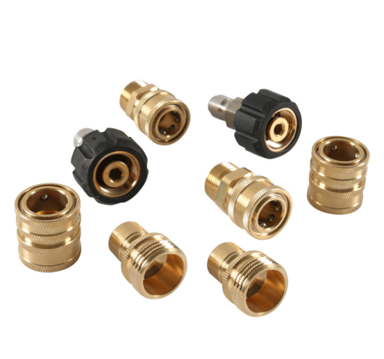 Pressure Washer Adapter Set, Quick Disconnect Kit, M22 Swivel to 3/8'' Quick Connect 3/4" to Quick Release - salelink.co.nz