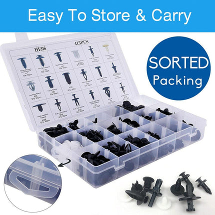 415pcs Car Body Push Retainer Pin Rivet Trim Plastic Clips