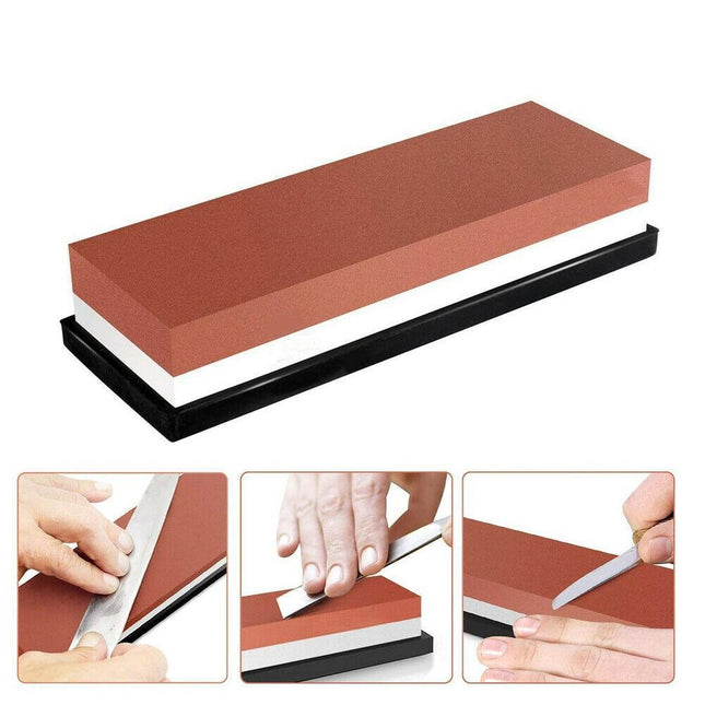 Dual Water Stone 3000/8000 Whetstone Knife Sharpener Sharpening Flattening - salelink.co.nz