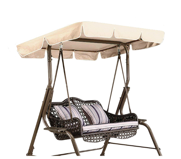 190x132x15cm Swing Seat Canopy Top Cover Replacement 3 Seater