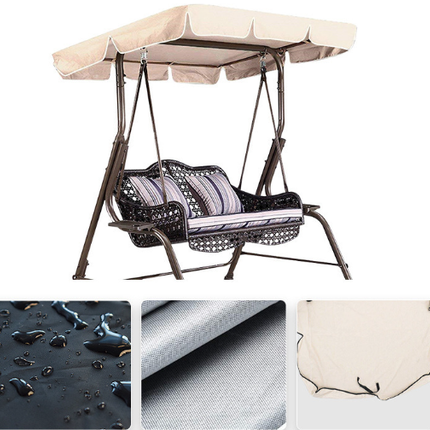 190x132x15cm Swing Seat Canopy Top Cover Replacement 3 Seater