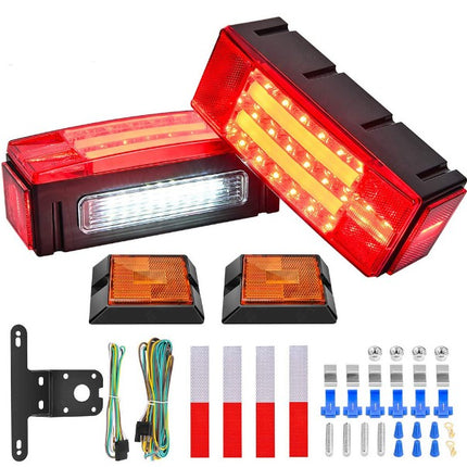 2PCS LED Trailer Lights Kit for 12V Trailer Boat Camper RV Trucks Snowmobile