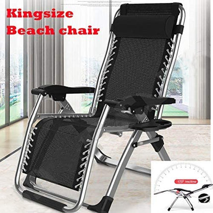 Outdoor Folding Reclining Garden Beach Chair Sun Lounger Deck Recliner