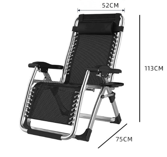 Outdoor Folding Reclining Garden Beach Chair Sun Lounger Deck Recliner