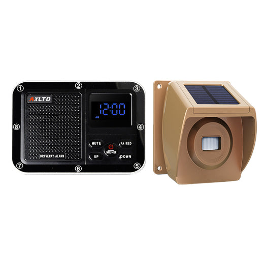 Solar Driveway Alarm Wireless Outdoor Motion Sensor & Detector Driveway Alert System - salelink.co.nz