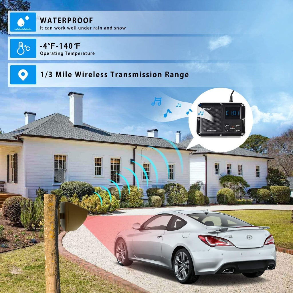 1/2 ile Long Range Solar Wireless Driveway Alar Outdoor Weather 1/2 ile Long Range Solar Wireless Driveway Alar Outdoor Weather