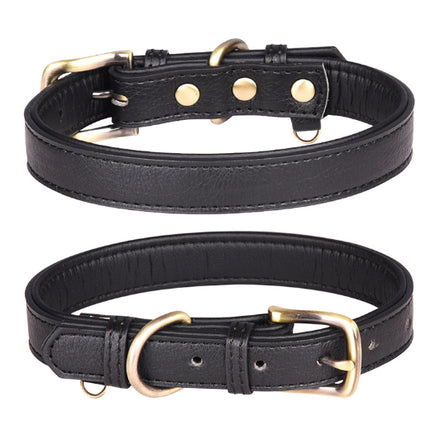 Adjustable Strong Heavy Duty PU Leather Dog Collar for Large Dogs - salelink.co.nz