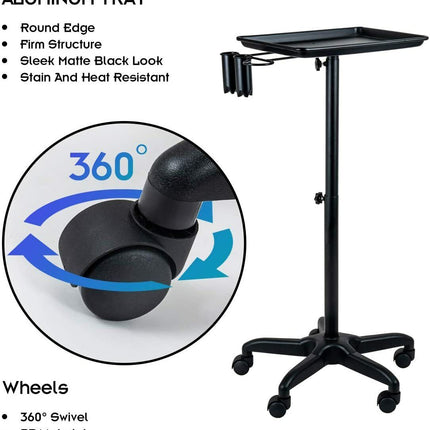 Hair Salon Trolley Hair Extension Rolling Stand Aluminum