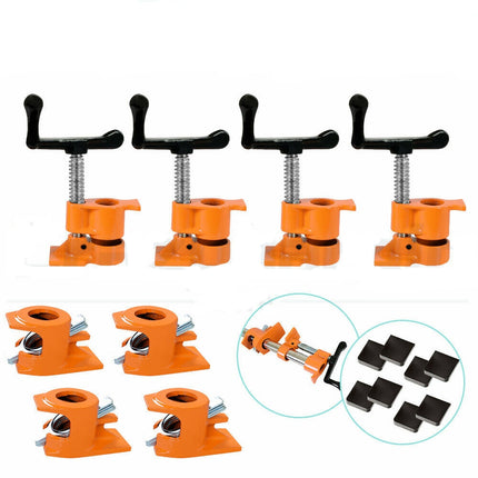3/4'' Gluing Pipe Clamp 4 Pcs Heavy Duty WOODWORKING VICE TOOLS Wide Protect Pad - salelink.co.nz