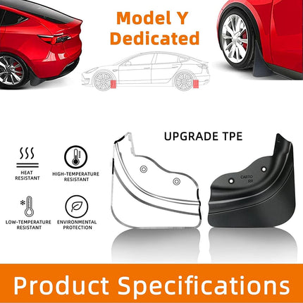 Mud Flaps Splash Guards Compatible with Tesla Model Y Accessories