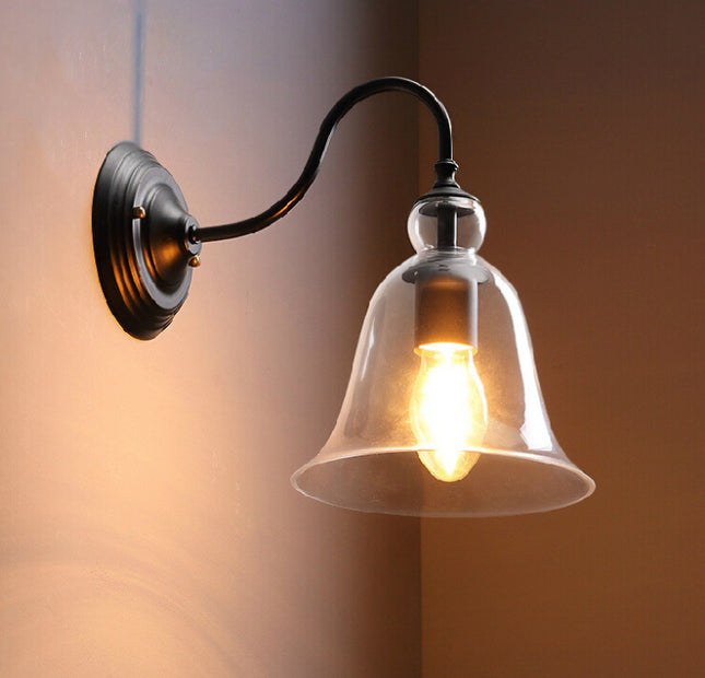 Glass Wall Light Vintage Lighting Bathroom Sconce Lobby Lamp - salelink.co.nz