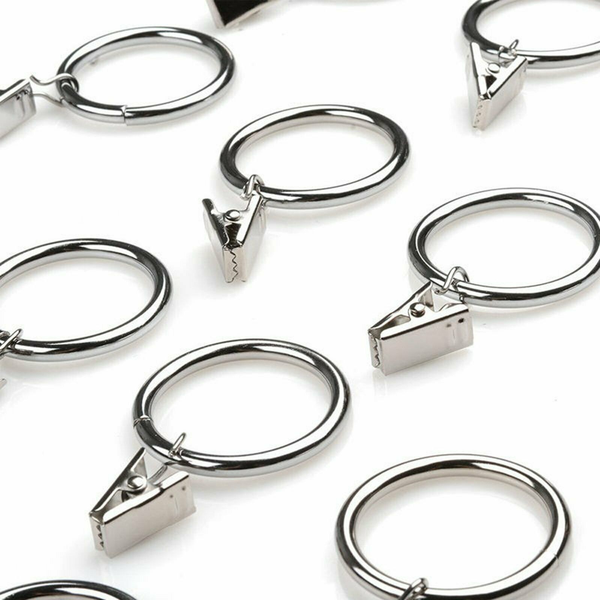 10pc Multipurpose Window Curtain Clothes Metal Clips Rings Hook Hanging