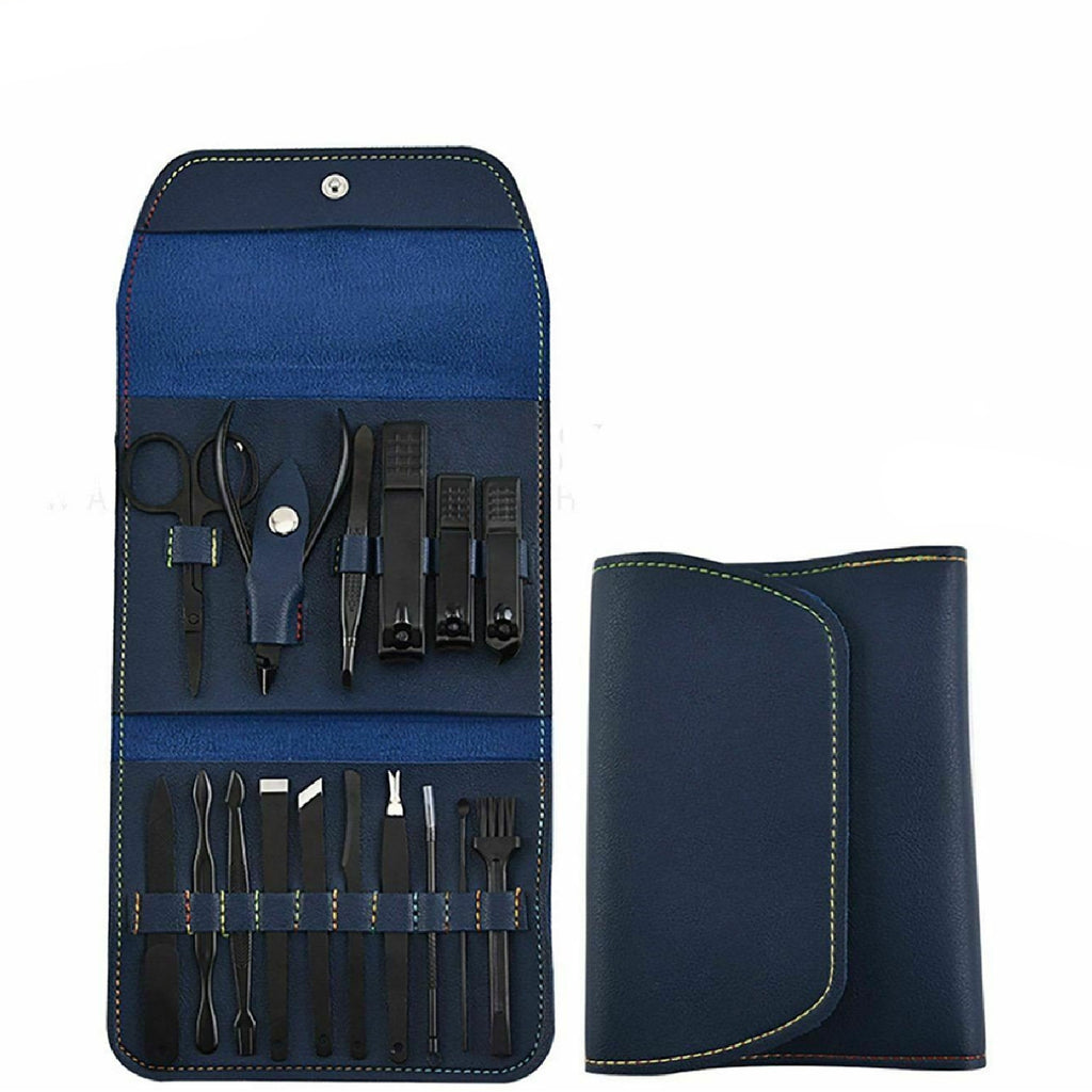 Manicure Set Nail Clipper 16pcs Set With Leather Case