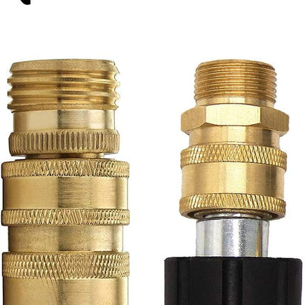 Pressure Washer Adapter Set, Quick Disconnect Kit, M22 Swivel to 3/8'' Quick Connect 3/4" to Quick Release - salelink.co.nz