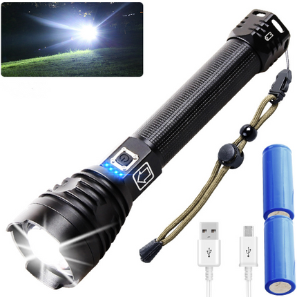 XHP90 3000LM Tactical 3 Mode Zoom Flashlight LED Hunting Torch - salelink.co.nz