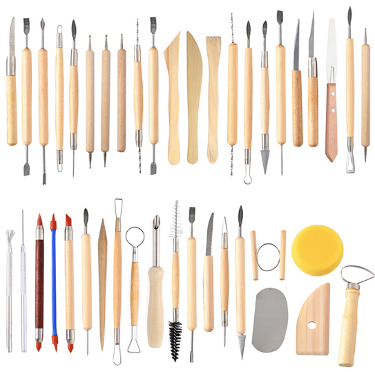 42Pcs Pottery Ceramic Tools & Polymer Clay Sculpting Tools Set