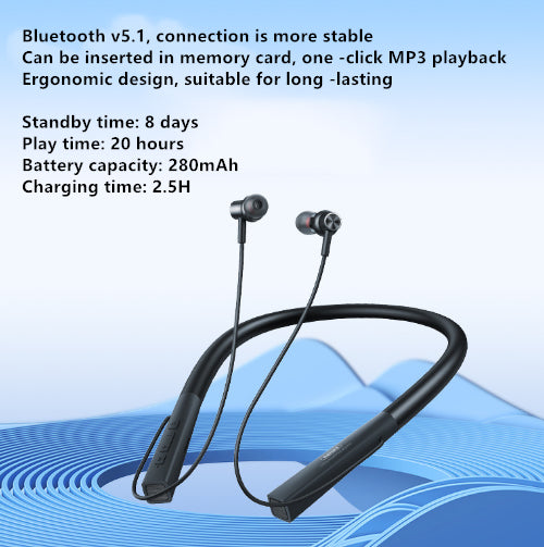 Bluetooth Earphone Sports Music Headset Hanging Neck