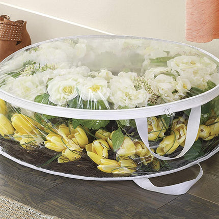 Clear Christmas Wreath Storage Bag 76X20cm