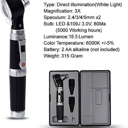 Magnification Ear Scope with LED Direct Illumination Light