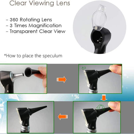 Magnification Ear Scope with LED Direct Illumination Light