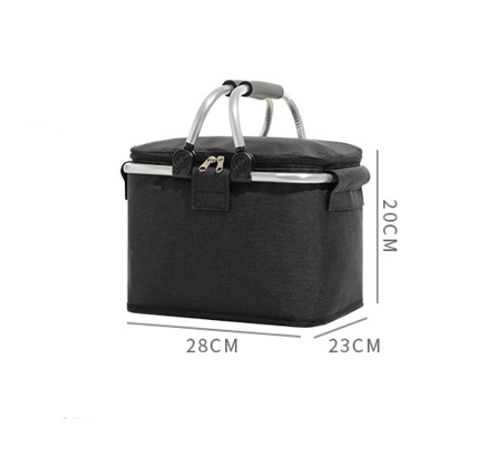 13L Cooler Bag Folding Picnic Camping Bag Outdoor 28x23x20cm