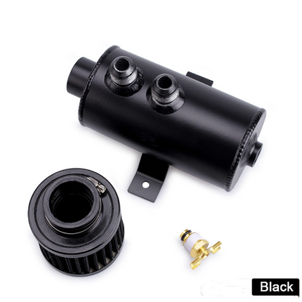 750ml Oil Catch Can Tank Kit Polish Baffled Reservoir with Breather Filter