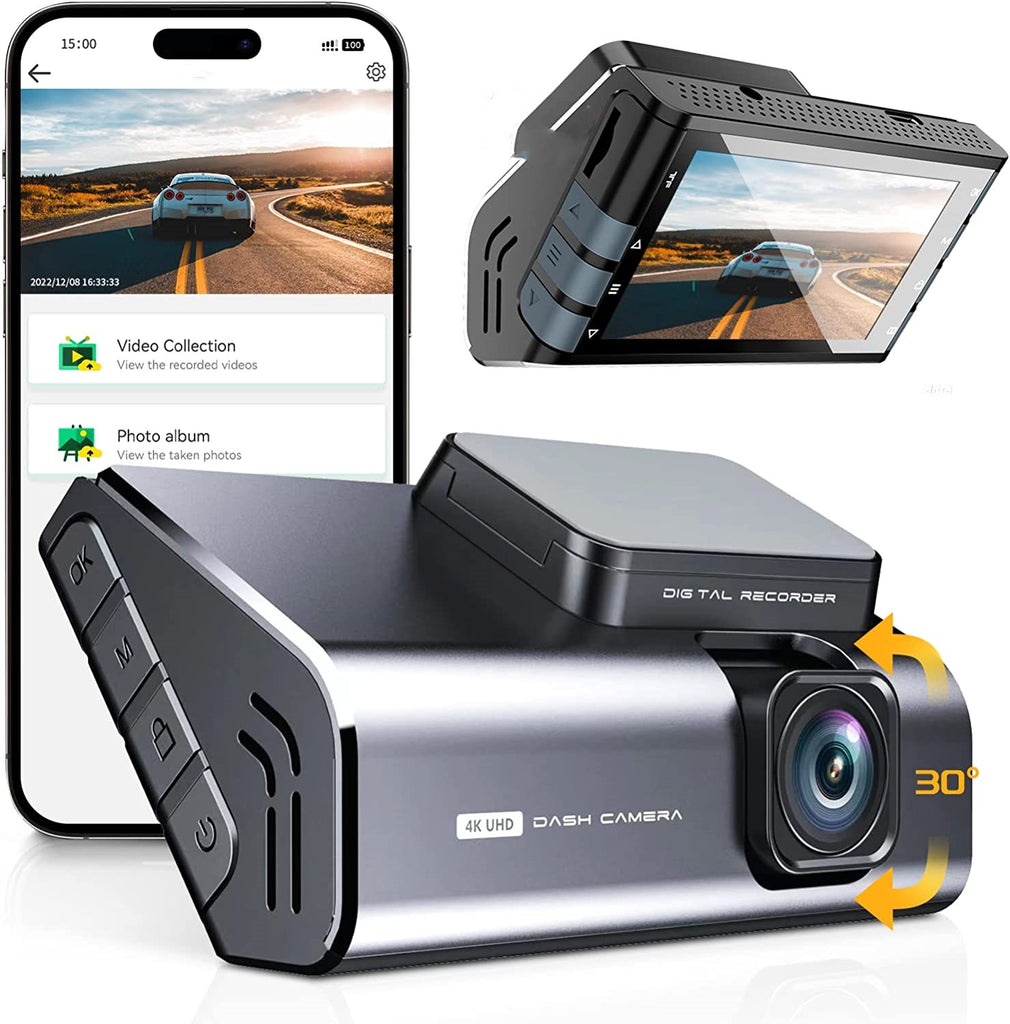 4K Dash Cam Front with WiFi
