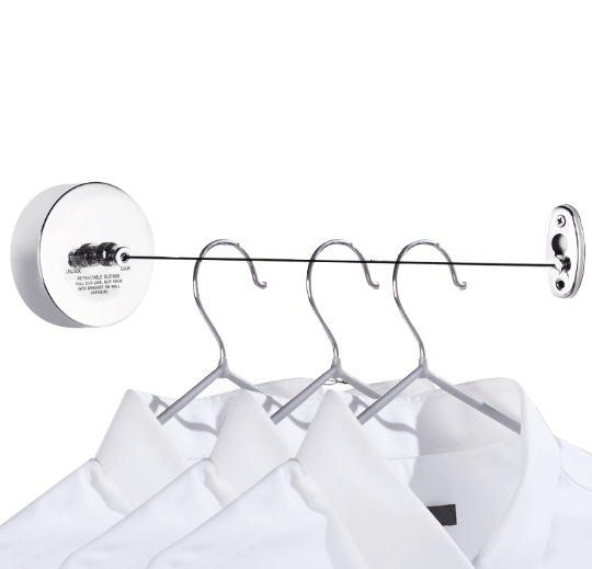 2.8m Retractable Clothesline Laundry Clothing Line Dryer Wall Mounted Adjustable Drying Line String