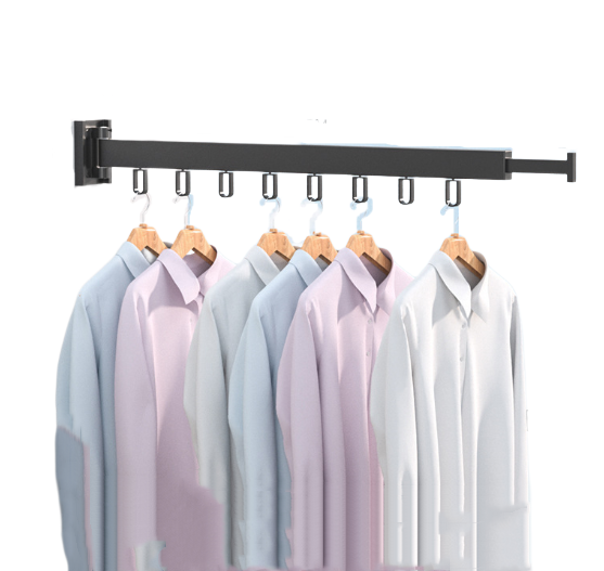 Extended Wall Mounted Foldable Retractable Clothes Drying Rack ...
