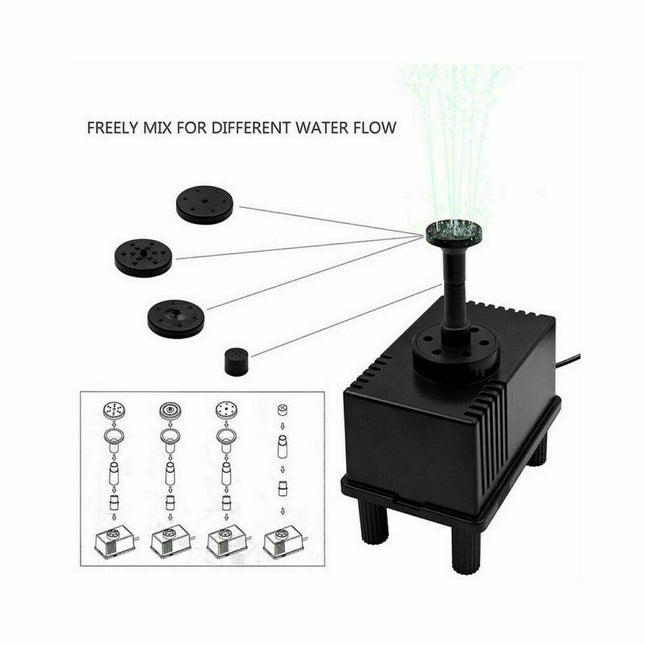 Solar Powered Water Pump Pond Garden Submersible Fountains - salelink.co.nz