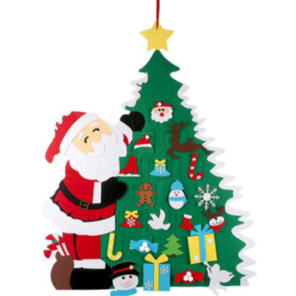 DIY Felt Christmas Tree with 21 Pcs Detachable Christmas Ornaments