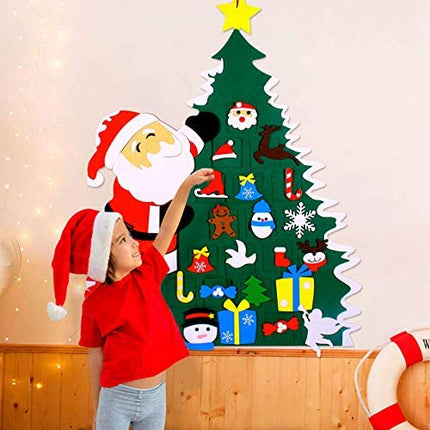 DIY Felt Christmas Tree with 21 Pcs Detachable Christmas Ornaments